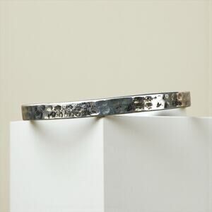 Vintage Taxco Mexico 925 Sterling Silver Hammered Cuff Bracelet Stamped Stacking